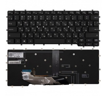 Клавиатура для Dell Latitude 7400 черная с подсветкой#2137687