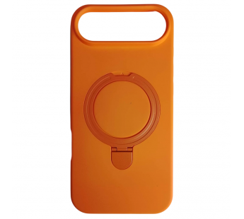Чехол силиконовый iPhone 17 Air MagSafe цветной с кольцом оранжевый#2134337