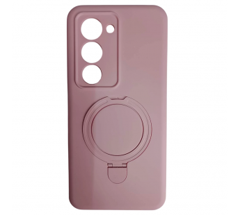 Чехол силиконовый Xiaomi Redmi 15 MagSafe цветной с кольцом розовый#2134361