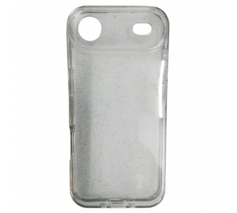 Чехол силиконовый iPhone 17 Air прозрачный с блестками SILVER#2134332