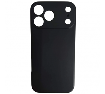 Чехол силиконовый iPhone 17 Pro Max матовый с защитой камеры черный#2134333