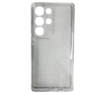 Чехол силиконовый Samsung S25 Ultra прозрачный с блестками SILVER#2134388