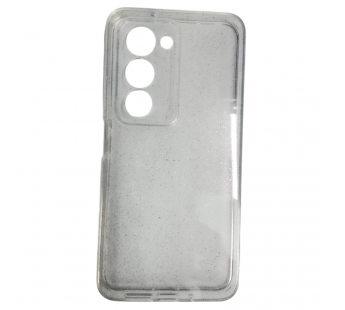 Чехол силиконовый Xiaomi Redmi 15 прозрачный с блестками SILVER#2134381