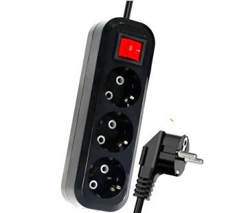 Удлинитель Розетки LP SF513 С/З с переключателем (черный) 8м#2134660