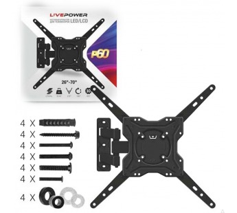 Кронштейн для LED/LCD телевизоров LP-P60 настенный поворотно-наклонный 26"-70" (черный#2134667