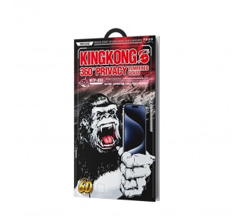Защитное стекло iPhone 17 Pro WEKOME WTP-093 (King Kong 6D Антишпион 360°) в упаковке Черное#2134652