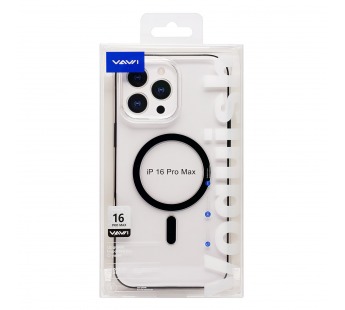 Чехол-накладка - SM041 SafeMag для "Apple iPhone 16 Pro Max" (transparent/black) (243331)#2135426