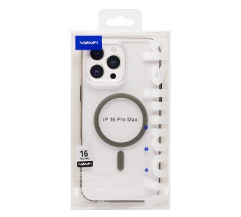 Чехол-накладка - SM041 SafeMag для "Apple iPhone 16 Pro Max" (transparent/silver) (243332)#2135424