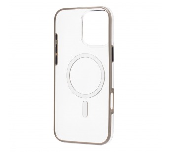 Чехол-накладка - SM041 SafeMag для "Apple iPhone 16 Pro Max" (transparent/silver) (243332)#2138410