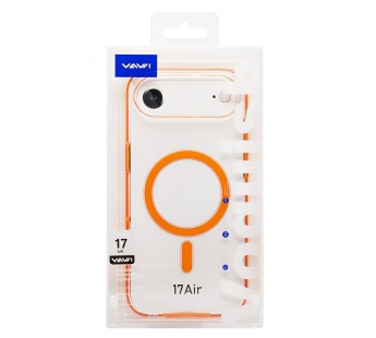 Чехол-накладка - SM041 SafeMag для "Apple iPhone 17 Air" (transparent/orange) (243330)#2135421
