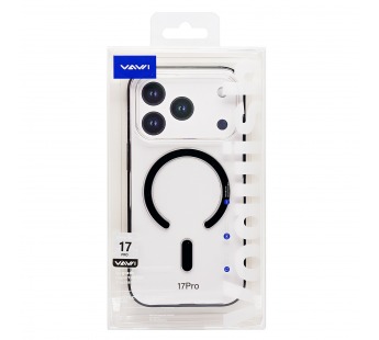 Чехол-накладка - SM041 SafeMag для "Apple iPhone 17 Pro" (transparent/black) (243319)#2135430