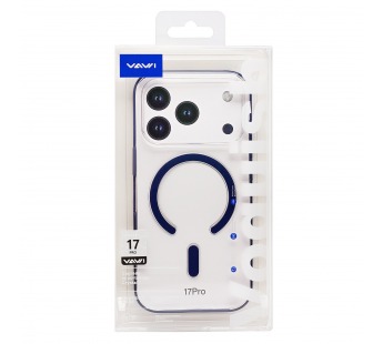 Чехол-накладка - SM041 SafeMag для "Apple iPhone 17 Pro" (transparent/blue) (243321)#2135429