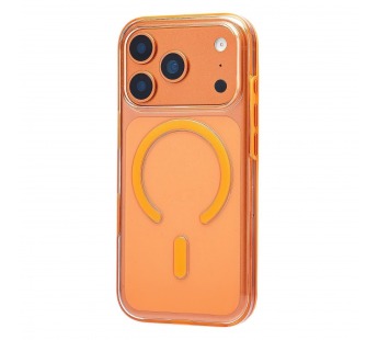 Чехол-накладка - SM041 SafeMag для "Apple iPhone 17 Pro" (transparent/orange) (243322)#2138404
