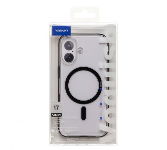 Чехол-накладка - SM041 SafeMag для "Apple iPhone 17" (transparent/black) (243315)#2134832