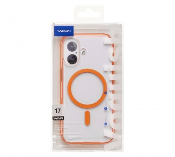 Чехол-накладка - SM041 SafeMag для "Apple iPhone 17" (transparent/orange) (243318)#2134830