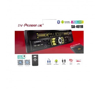 Автомагнитола Pioneeir SA-401B (Bluetooth/USB/AUX/FM/пульт)#2135561
