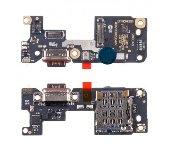 Шлейф для Xiaomi Poco F7 (25053PC47G/25053PC47I) плата системный разъем/разъем SIM/микрофон - Премиум#2135942