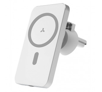 Автодержатель с беспроводной зарядкой Accesstyle Crimson MS магнитный в дефлектор 15W белый#2135868