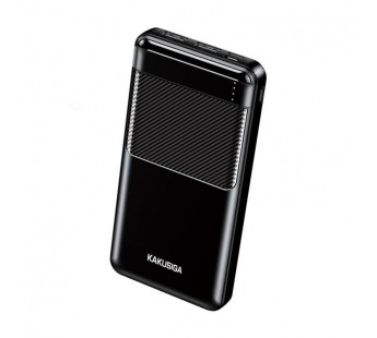 Внешний аккумулятор 10 000 mAh KAKUSIGA KSC-1096 (2USB/PD/Micro/инд.бат) черный#2135864