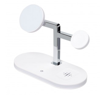 ЗУ Сетевое Беспроводное - 02 SafeMag 3in1 15W с подсветкой (white) (243550)#2137541