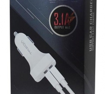 АЗУ TREQA CS-219, 2USB+кабель Type-C 1м, белый (мятая упаковка)#2135908