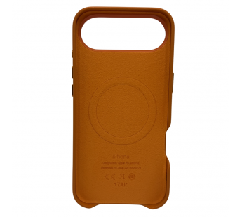 Чехол для iPhone 17 Air кожаный Magsafe, оранжевый#2143043