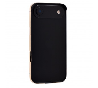 Чехол-бампер - металлический с силиконовыми бортами  для "Apple iPhone 17 Air" (light gold) (243536)#2138918