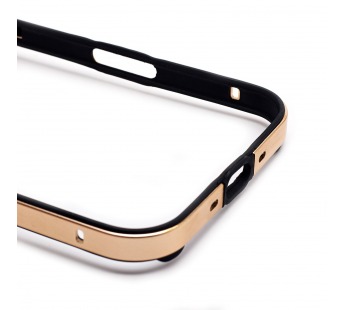 Чехол-бампер - металлический с силиконовыми бортами  для "Apple iPhone 17 Air" (light gold) (243536)#2142067