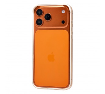 Чехол-бампер - металлический с силиконовыми бортами  для "Apple iPhone 17 Pro Max" (cloud wh(243542)#2138909