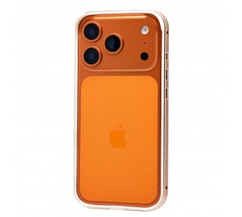 Чехол-бампер - металлический с силиконовыми бортами  для "Apple iPhone 17 Pro" (cloud white)(243539)#2138903