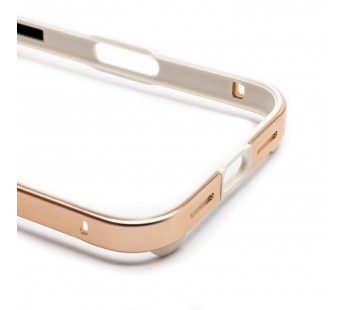 Чехол-бампер - металлический с силиконовыми бортами  для "Apple iPhone 17" (cloud white) (243533)#2142071