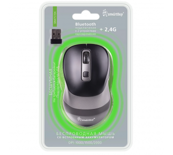 Беспроводная мышь SMARTBUY X757 Bluetooth с USB зарядкой черная#2137262