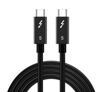 Кабель Type-C - Type-C Thunderbolt 5 (240W, PD, 2 м) (тех.упак.) Черный#2141654