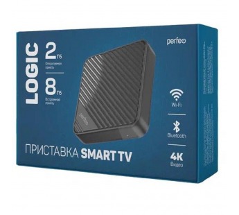 Приставка Perfeo SMART TV BOX "LOGIC 2/8", Allwinner H313, Android 10, 2Gb/8Gb, Пульт Bluetooth#2138495