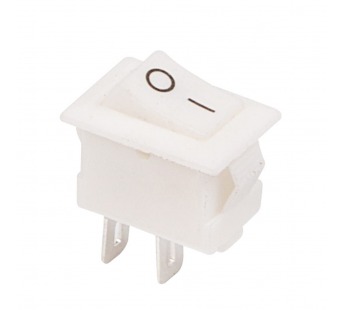 Переключатель RWB-101 (KCD1-101/2P) on-off 2 контакта 3А, 250В, белый Rexant#2138491