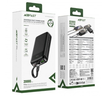 Портативный аккумулятор ACEFAST M14 PD 20W 20000 mAh (черный)#2139351