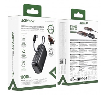 Портативный аккумулятор ACEFAST M27 PD 22.5W 10000 mAh (серый)#2139347