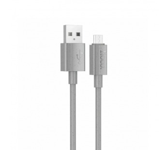 Кабель USB - микро USB HOCO X107 Favor, 1.0м, 2.4А, цвет: серый (1/31/310)#2138933