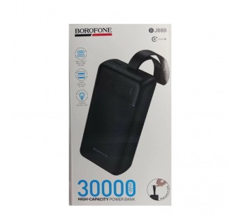 Внешний аккумулятор 30 000 mAh BOROFONE BJ88B (2USB/PD/Micro/LED инд.бат) черный#2140750