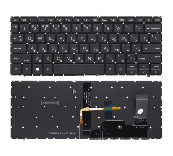 Клавиатура для HP EliteBook 840 G11 черная с подсветкой#2139938