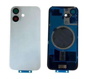 Задняя крышка iPhone 16 (Стекло камеры + Рамка + MagSafe) Оригинал Белый#2144934