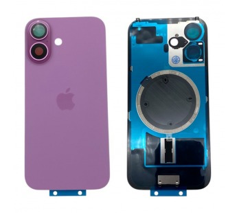 Задняя крышка iPhone 16 (Стекло камеры + Рамка + MagSafe) Оригинал Розовый#2144925