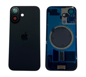 Задняя крышка iPhone 16 (Стекло камеры + Рамка + MagSafe) Оригинал Черный#2144924