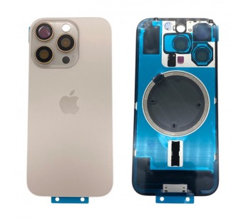 Задняя крышка iPhone 16 Pro (Стекло камеры + Рамка + MagSafe) Оригинал Бежевый#2144923