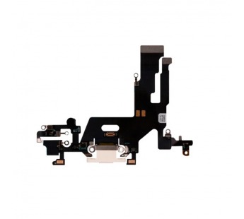 Шлейф iPhone 11 на системный разъем + микрофон Белый (Оригинал) Снятый#2142701