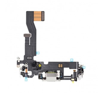 Шлейф iPhone 12/12 Pro на системный разъем + микрофон Белый (Оригинал) Снятый#2142699