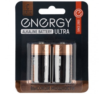 Элемент питания Energy Ultra LR14/2B (С) (2/20/160)#2140960