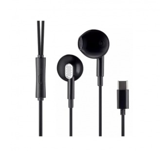 Проводные наушники с микрофоном вкладыши Celebrat D12 Type-C  (black) (243928)#2141203