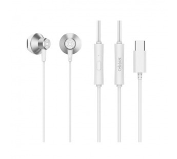 Проводные наушники с микрофоном вкладыши Celebrat D14 Type-C  (white) (243933)#2141206