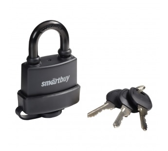 Замок навесной SMARTBUY35 мм х 40 мм, защита от дождя и грязи, диаметр дужки 6,6 мм, 3 ключа (SBT-PRO-LK-4540) (1/96)#2141735